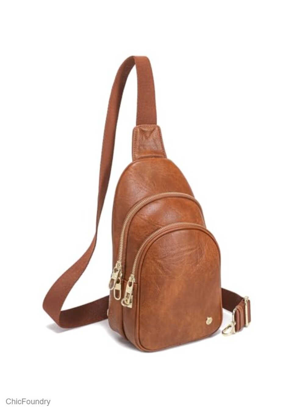 Anti-Theft RFID Crossbody Sling Bag for Women, Vegan Leather, Adjustable Strap